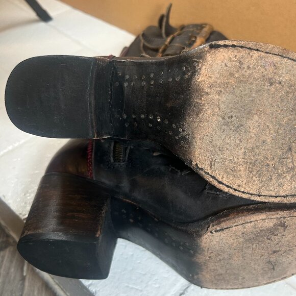 Rare Vintage Freebird by Steven Stoke Boots Dark Brown Size 6 - Picture 12 of 16